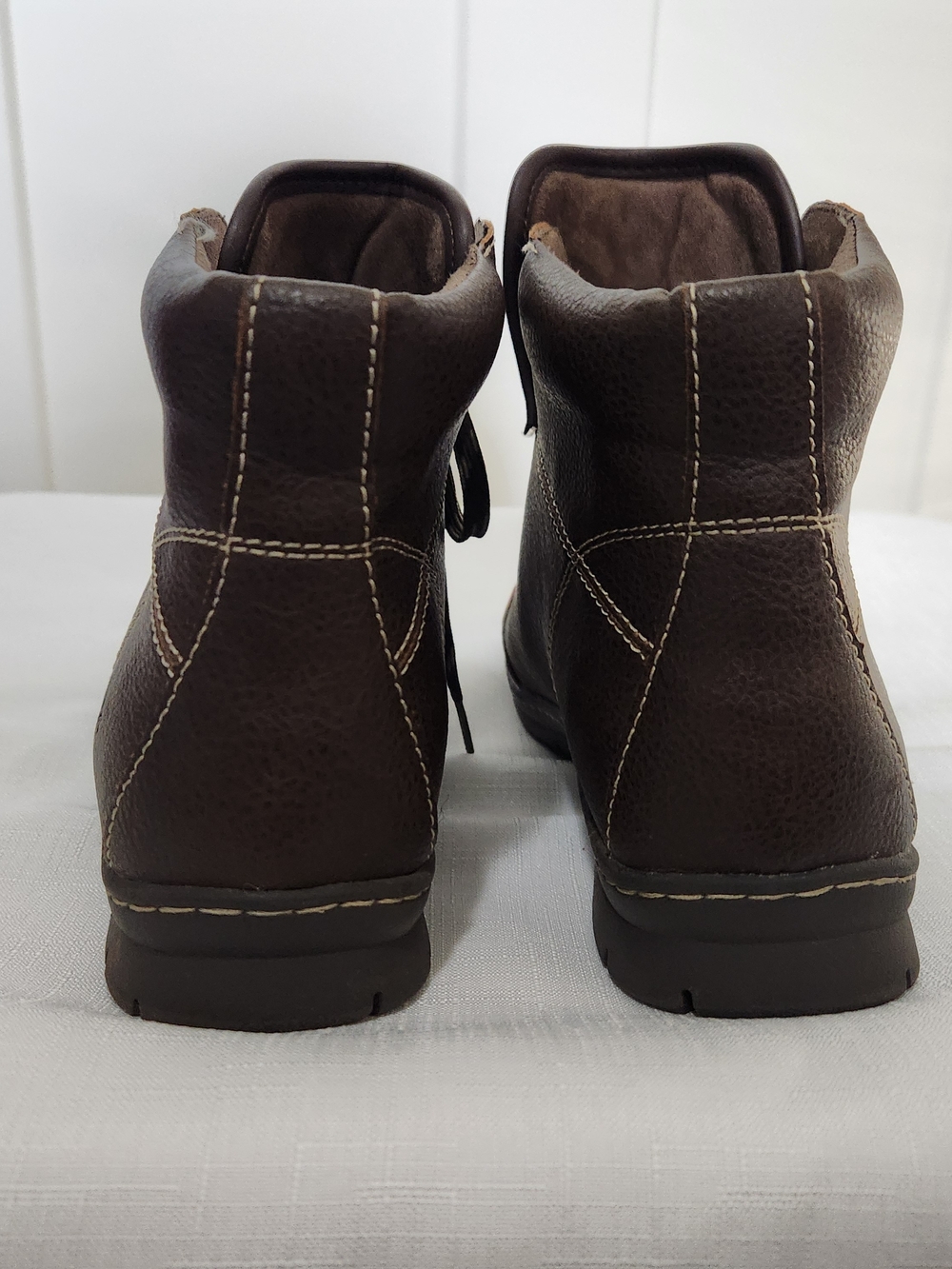Women's B.O.C Alyssa Brown Leather Lace-Up Casual Boots - Picture 5 of 11